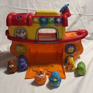 VTech Animal Adventures Ark w 6 Animals Lights Sounds Tested Working Kids Toys